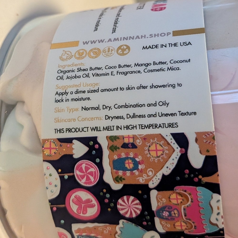 Aminnah Whipped Body Butter Duo - Pink Mint & Blue Gingerbread - Picture 2 of 3
